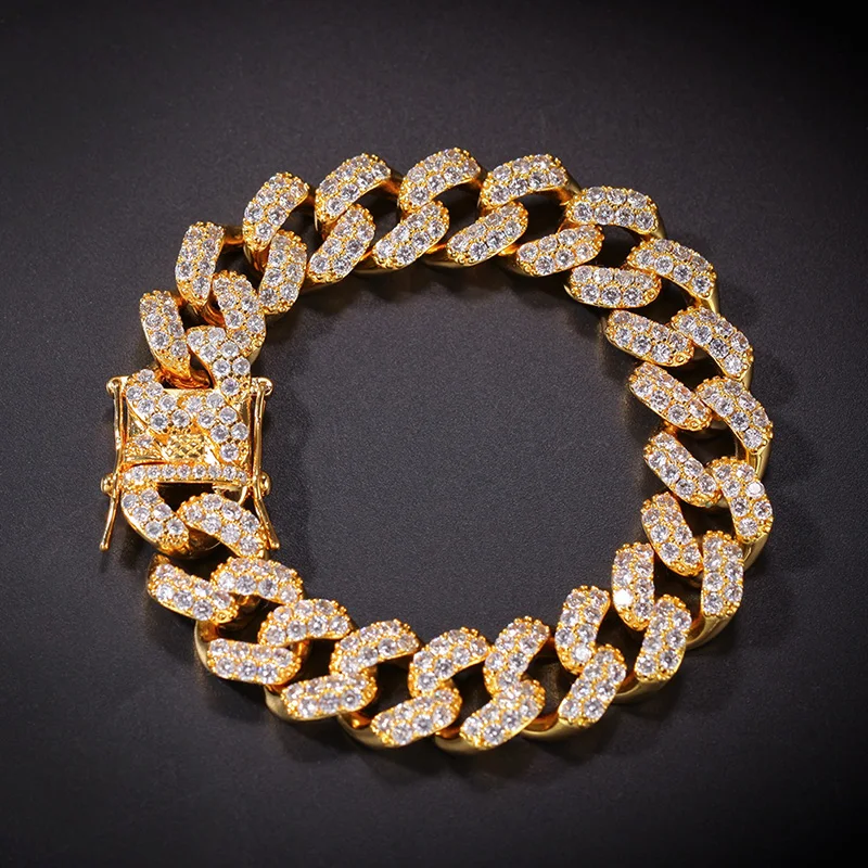 Хип-хоп зубец Установка AAA + CZ камень Bling Iced Out золотой цвет кубинская Снаряженная