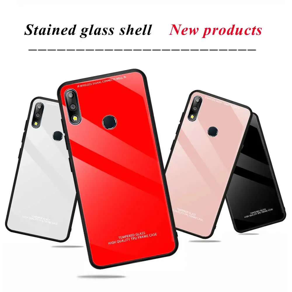 

Tempered Glass Case For Asus Zenfone Max Pro M1 M2 ZB602KL ZB601KL ZB633KL ZB631KL Colorful Cover For ASUS ZB601KL ZB631KL Coque