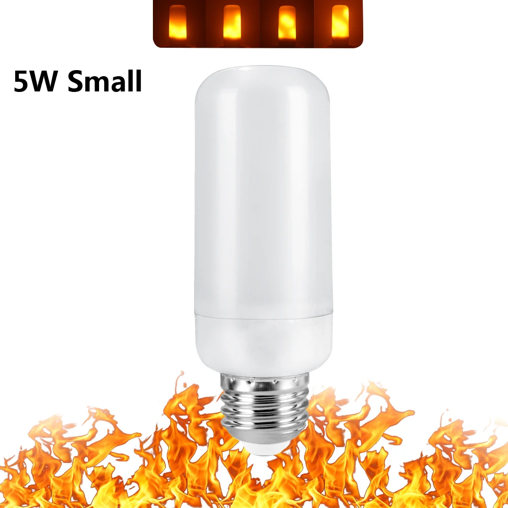 5W Small Светодиодный светильник с эффектом пламени, лампа с гравитационным эффектом, E27, E26, E14, E12, светодиодный светильник с эффектом пламени, 3D, динамический светильник, лампа 3W, 5 Вт, 7 Вт, 9 Вт, лампада - Испускаемый цвет: 5W Small