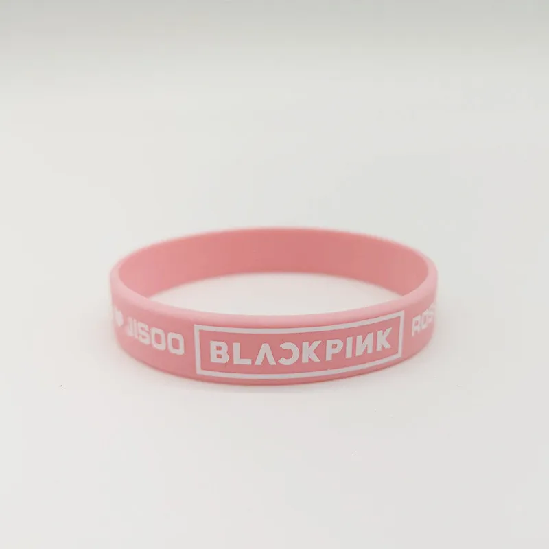 Kpop Черный Розовый альбом эластичный браслет K-pop черный штырь Лиза Роза браслет аксессуары для браслетов для мужчин, женщин, девочек и мальчиков