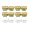 50pcs 15ml 30x40mm Glass Bottle With Bamboo Cap Glass Bottles Liquid Food Grade Tea Liquorice Candy Saffron Jars Vials 2