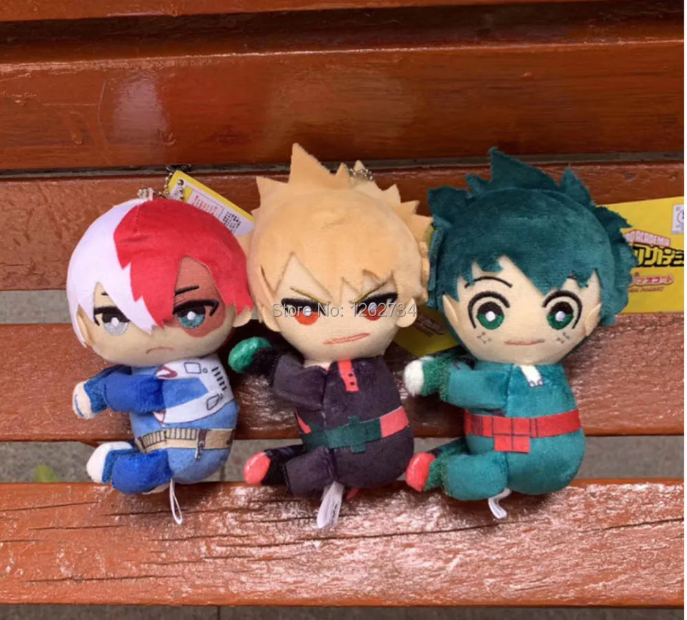 4 15 см My Hero academic Bakugou Katsuki Todoroki Shoto Midoriya Izuku плюшевый брелок брошь значок с мешком
