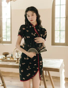 

20 Modern Cheongsam Women Short Qipao Chinese Dress Qi Pao Party Vintage Elegant Dress High Quality
