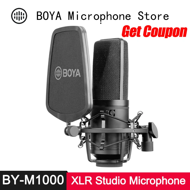 BOYA BY M1000 конденсаторный микрофон с большой диафрагмой 3 полярные узоры для певец