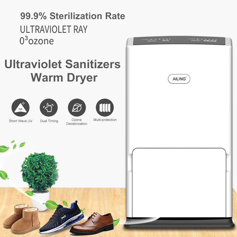 Kopen 3 in 1 Timing Schoen Droger met UV Sterilisatie Ontgeuringseffect Intelligente Schoen Warmer Ozon Deodorizer Schoen Rekken Organisatoren