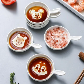 

Disney Cartoon Party Decoration Tableware Mickey Mouse Seasoning Dish Small Plate Taste Dish Sauce Dish Wedding Party Supplies