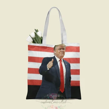 

Donald Trump tote bag custom canvas tote bags for women for teacher Birthday Bags Gift Bag personalized gifts