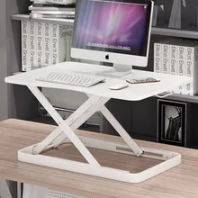 Bureau de levage pliable pour ordinateur portable, bureau d'étude simple et paresseux, de style pneumatique