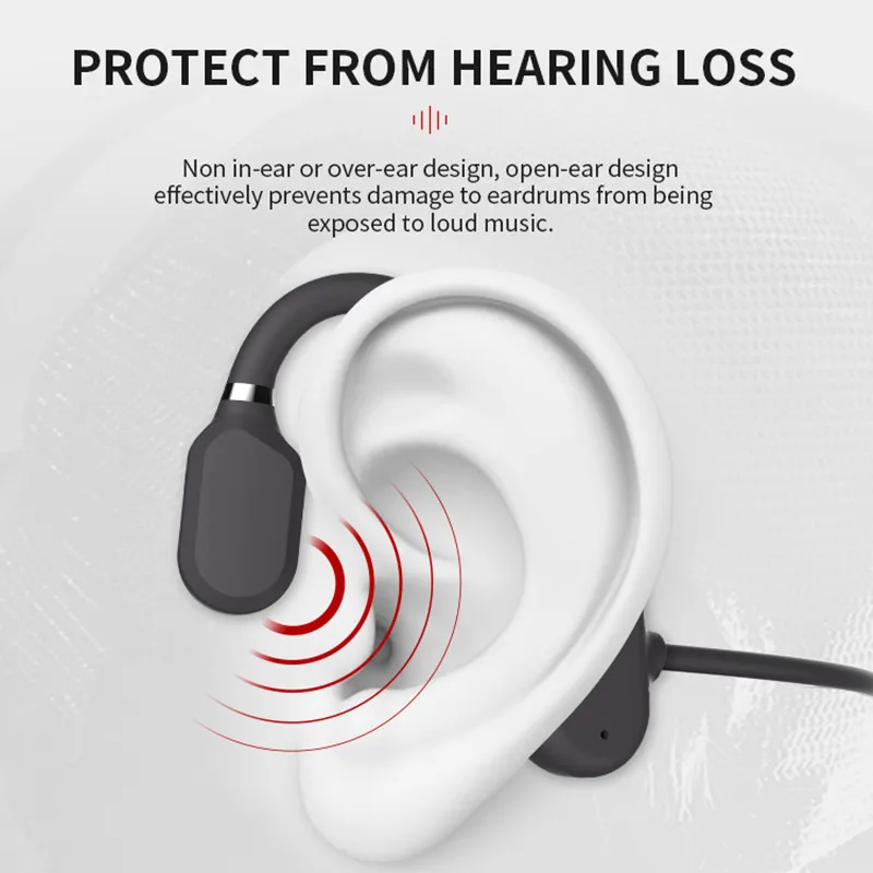 Наушники с костной проводимостью Bluetooth 5 0 беспроводные наушники открытым ухом