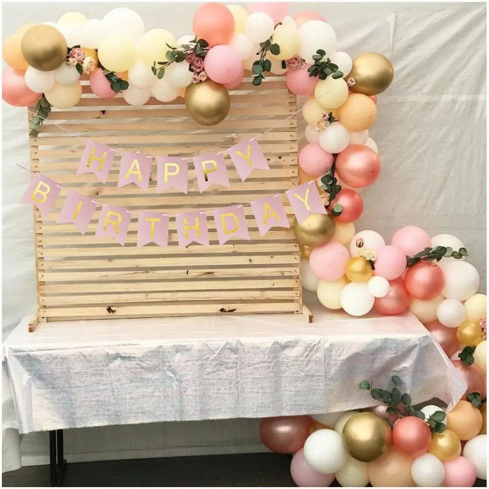 

Wedding Decoration Pastel Balloons Arch Garland Green Eucalyptus Vines Rattan for for Blush Bridal Shower Birthday Party Decor