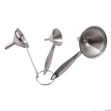 Популярные Нержавеющая сталь мини Кухня Воронка широкая рот Воронка для консервирования фильтр с ручкой Кухня инструмент для переноса жидкости