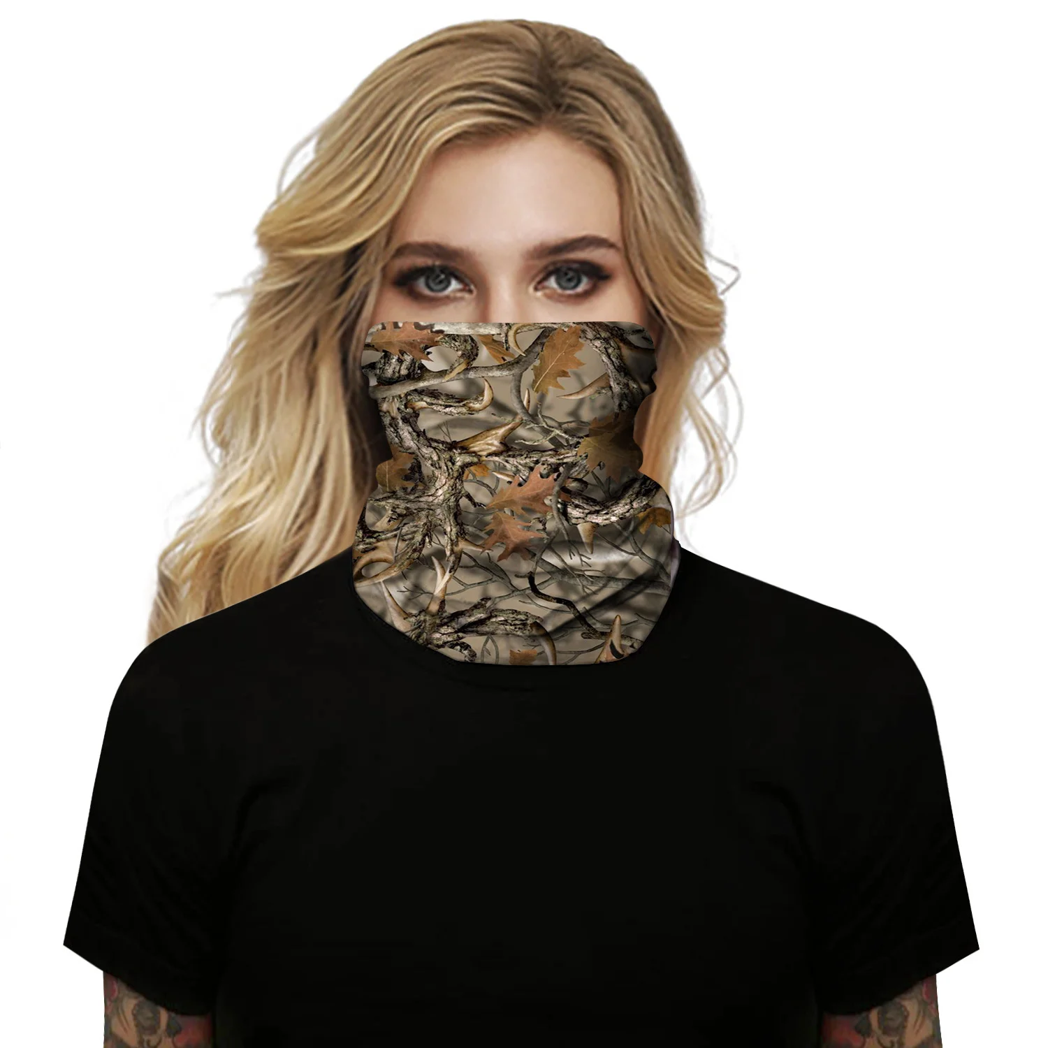 Digital Leaf Coconut Tree Anti-UV Dust Face Cover Neck Gaiter Cycling Scarf Face Cover Neck Gaiter Cycling Scarf Face Cover mens head wrap bandana