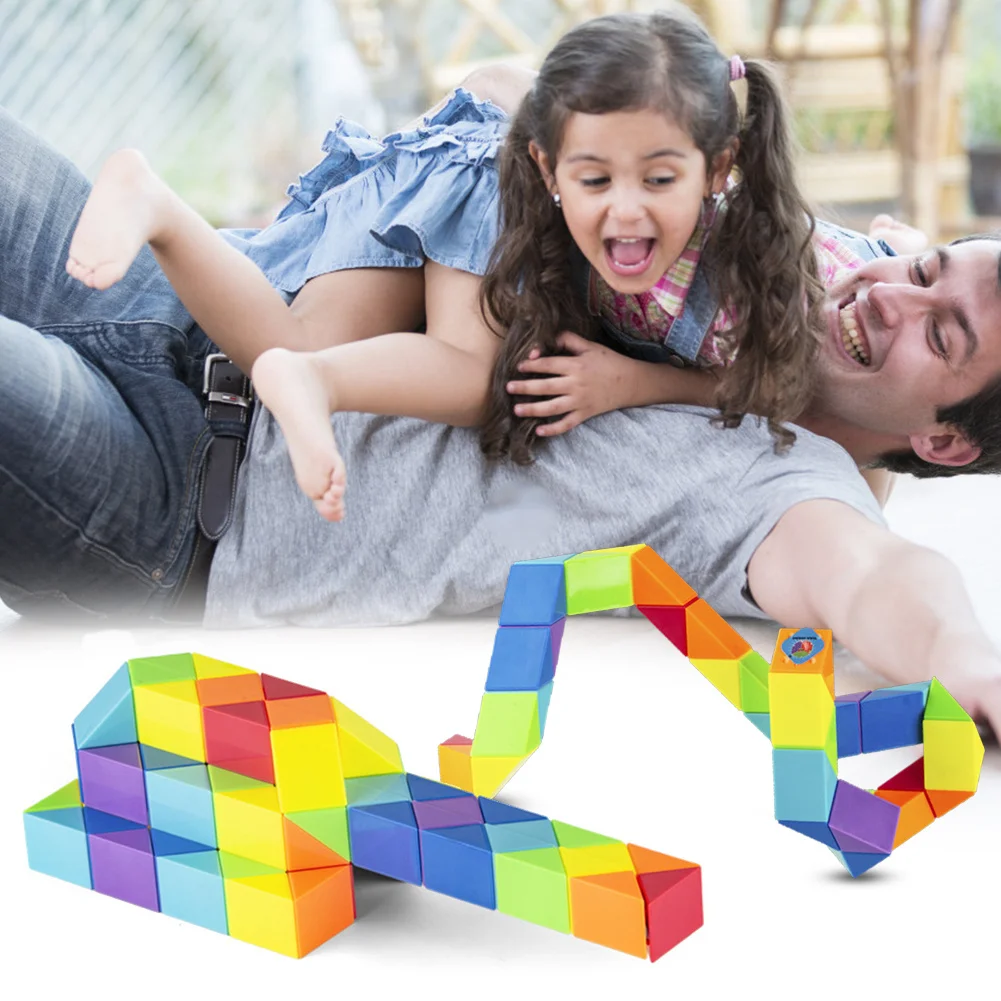 24/36/48/60/72 Magic Ruler Snake Twist Cube Stress Educational Toys Children Gifts Magic Puzzle Folding Educational Toys