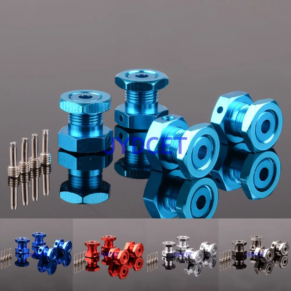 16 PCS Aluminum RC Wheel Nuts - 17mm Hex Nuts For 1/8 Scale RC Cars & Trucks
