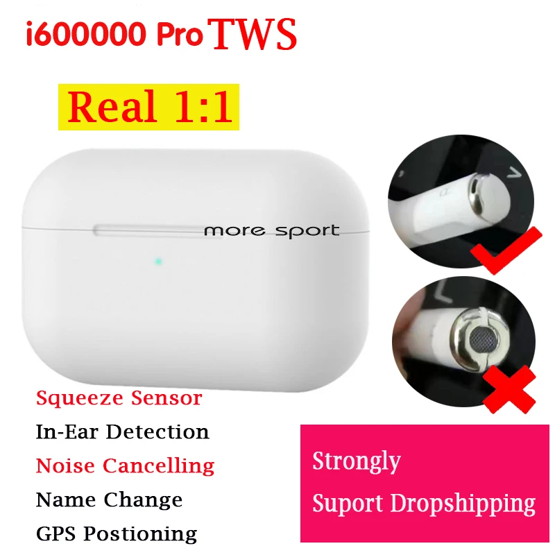 MS Original TWS air pro3 GPS Positioning Name Change Smart Sensor Bluetooth Earphone pk i10000 i90000 pro i9000max H1 1536u