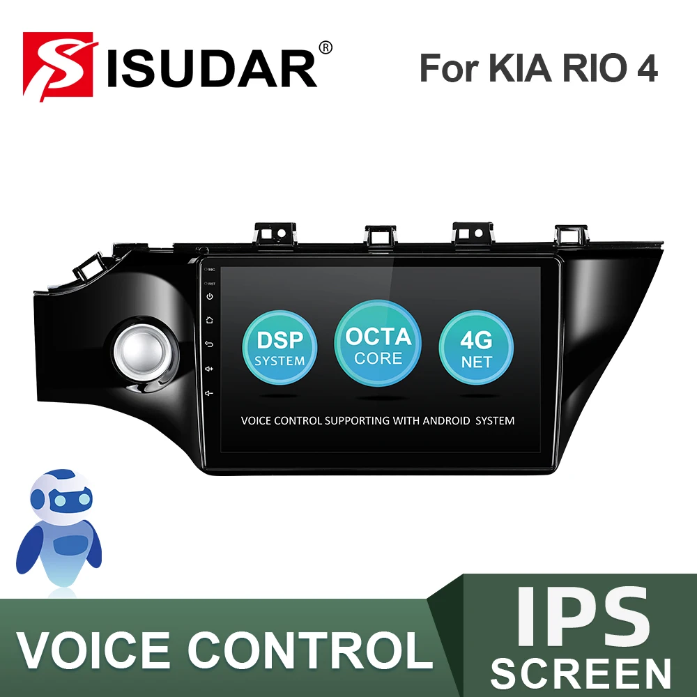 Автомобильный радиоприемник ISUDAR V57S для KIA/RIO 4 2016 2017 2018 2019 Android Авторадио