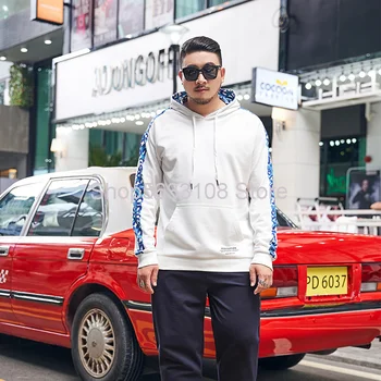 

Autumn Loose Big Size Pullover Sweater With Hoodie Men Leisure Sports Long Sleeve Camouflage Cotton Coat