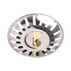 Kitchen Stainless Steel Basin Drain Dopant Sink Strainer Basket Waste Filter 3