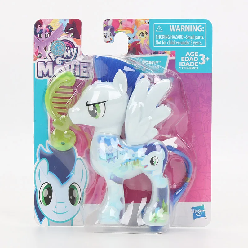 Игрушки My Little Pony, коллекционные экшен-фигурки из ПВХ, персонажи мультсериала «Дружба — это чудо» — пони Радуга Дэш, Пинки Пай, Лира Хартстрингс, Рарити - Цвет: light blue