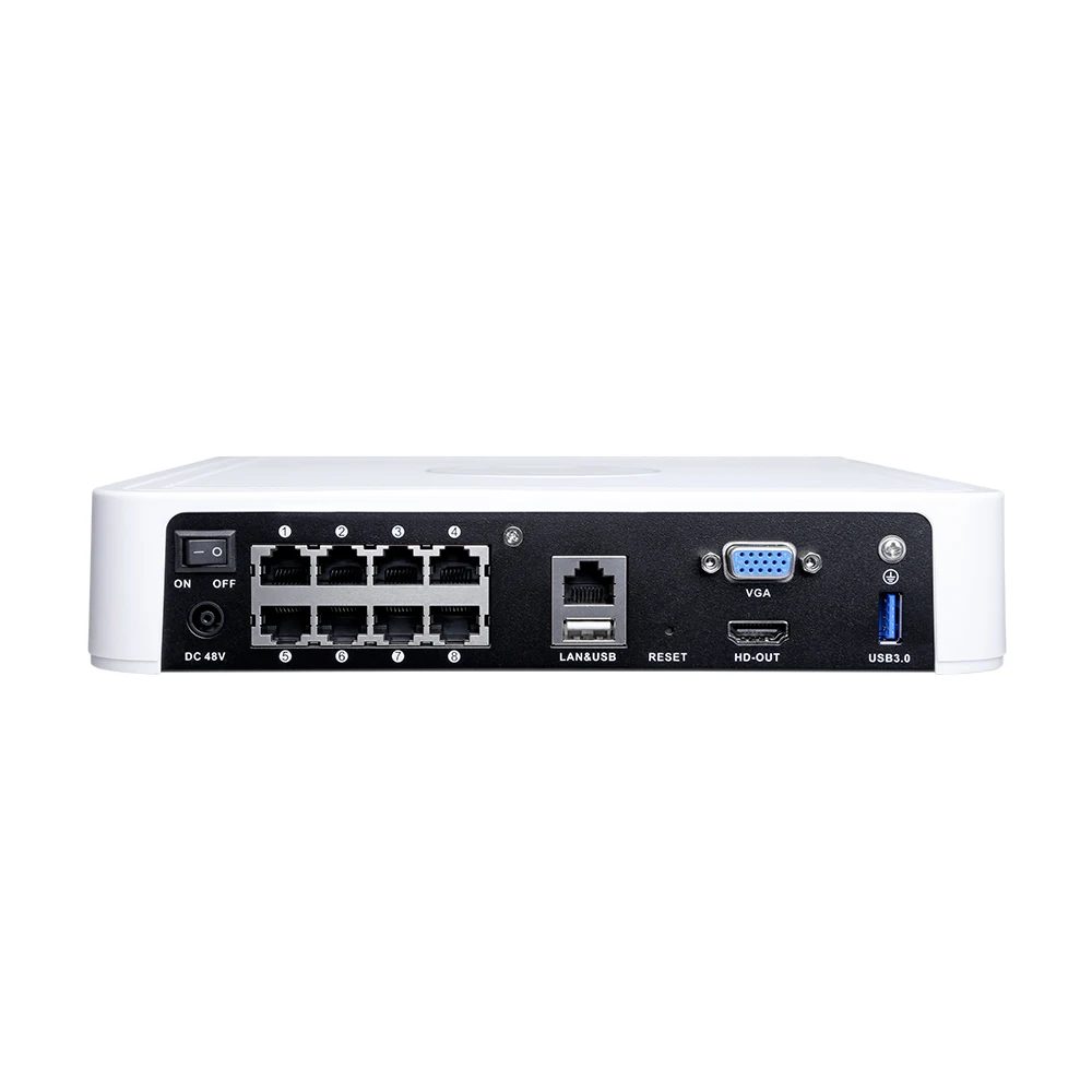 Foscam FN7108HE 1080P Full HD PoE NVR поддерживает 8-канальный прямой просмотр 4-канального синхронного воспроизведения