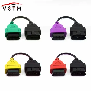 

High Quality 4PCS/lot for fiatecuscan OBD2 Connector Diagnostic Cable For Fiat ECU Scan MultiECUScan Cable Free Shipping
