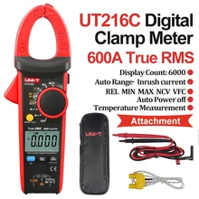 Unidad T UT216C UT213C 400A 600A amperométrica, condensador, Medidor de amperios, medidores de corriente, valores eficaces verdaderos, multímetro