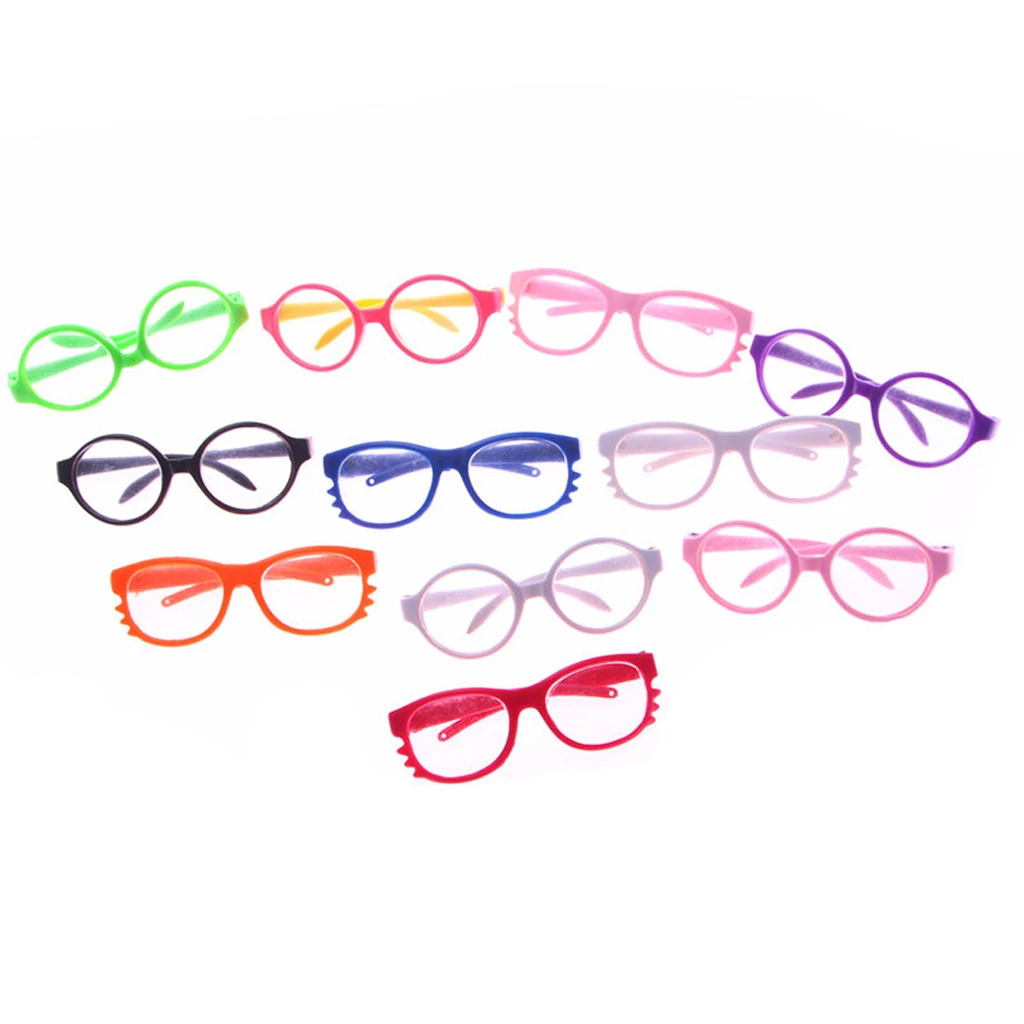 1 Pair of Cute Round Frame / Cat Style Eye Glasses for   18'' My Life AG Dolls