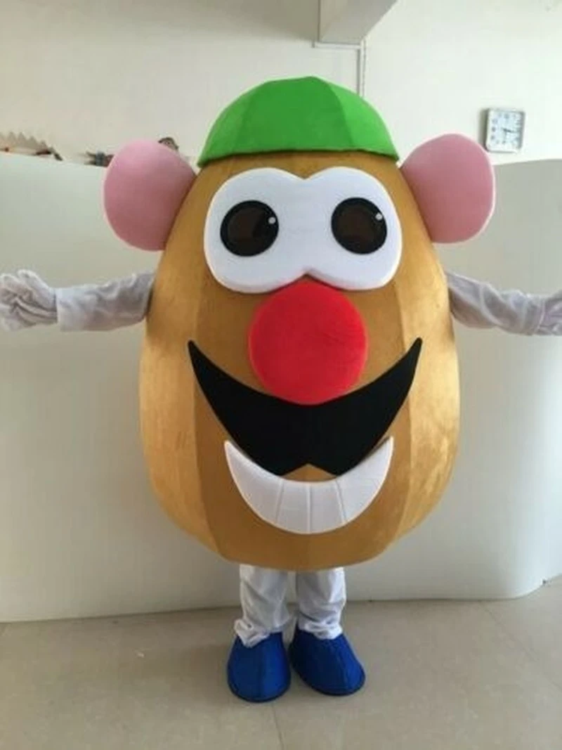 Details about   Halloween Advertising Vegetable Eggplant Potato Head Mascot Costume Suits Adult