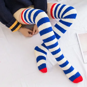 

Women Winter Over Knee Leg Warmer Happy Socks Female Soft Cotton Funny Cute Socks Leggin Lady Harajuku Trend Daily tube socks
