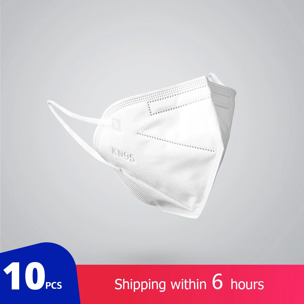 

10 pieces of KN95 dustproof and anti-fog breathable mask 95% filter mask 3 layer mask cover shipped within 6 hours