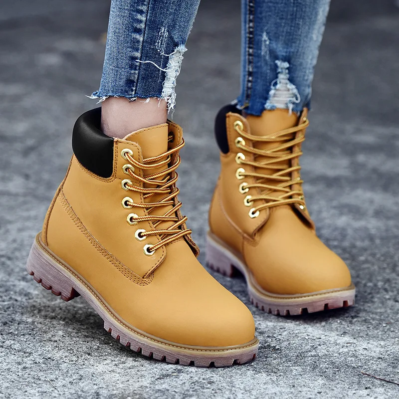 

Autumn And Winter Worker Boots Men And Women New Style Cotton Boots Hight-top plus Velvet Martin Boots Men's Outdoor Workwear Wo