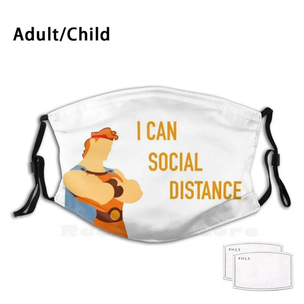 

Hercules Social Distancing Print Washable Filter Anti Dust Mouth Mask Hercules Social Distance Distancing Movie