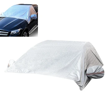 

95 Inch X 55 Inch Car Windshield Snow Cover with Mirror Snow Covers for Protect Windshield and Mirror From Snow, Ice and Frost f