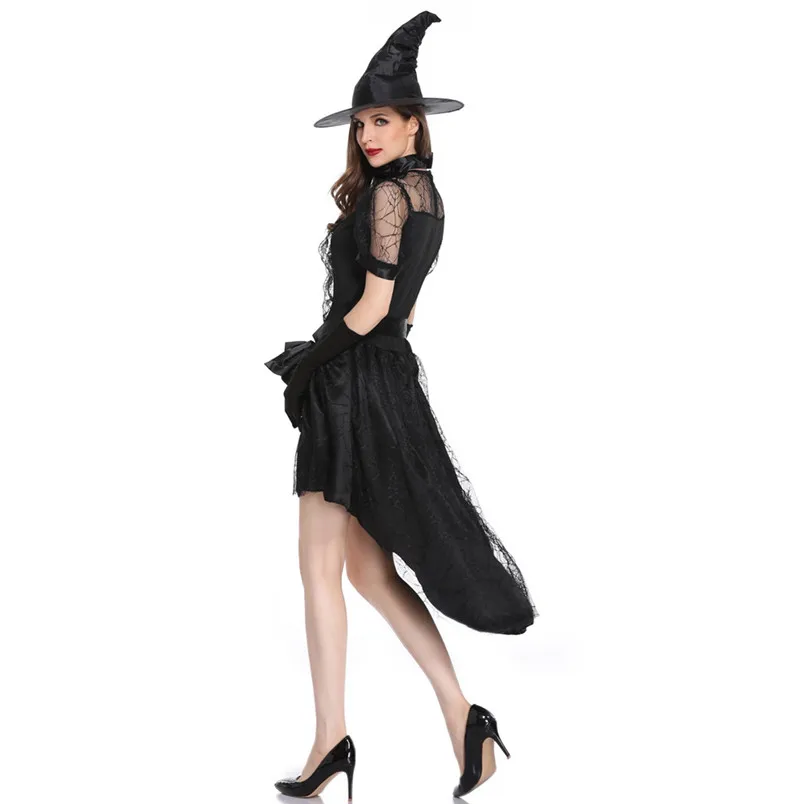 Косплей костюмы черный Хэллоуин ужас одежда для игр для женщин девочек Хэллоуин вампир, демон костюмы для выступлений J23