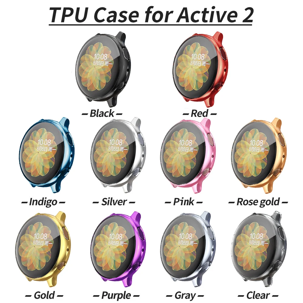 New 10 PC Soft TPU For Samsung Galaxy Watch Active 2 40MM 44MM Screen Protector Cover 2