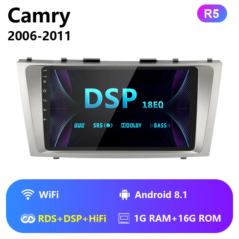 Wifi with RDS DSP Jansite 4G Wifi RDS " автомобильное радио для Toyota Camry 2006-2011 Android 8,1 плеер Мультимедиа сенсорного экрана видеоплееры с рамкой - Цвет: Wifi with RDS DSP