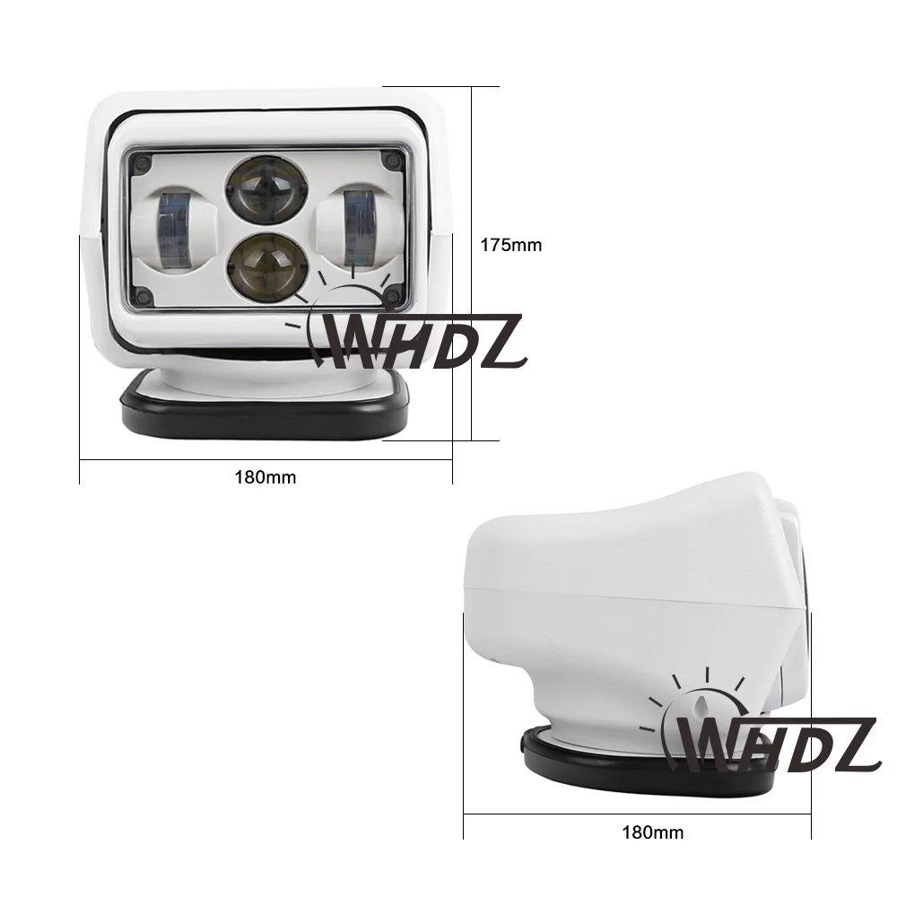 

1Pcs 60W Wireless Led Marine Search Light LED Search Light 7inch Remote Control Spot Light Car LED Work Lights