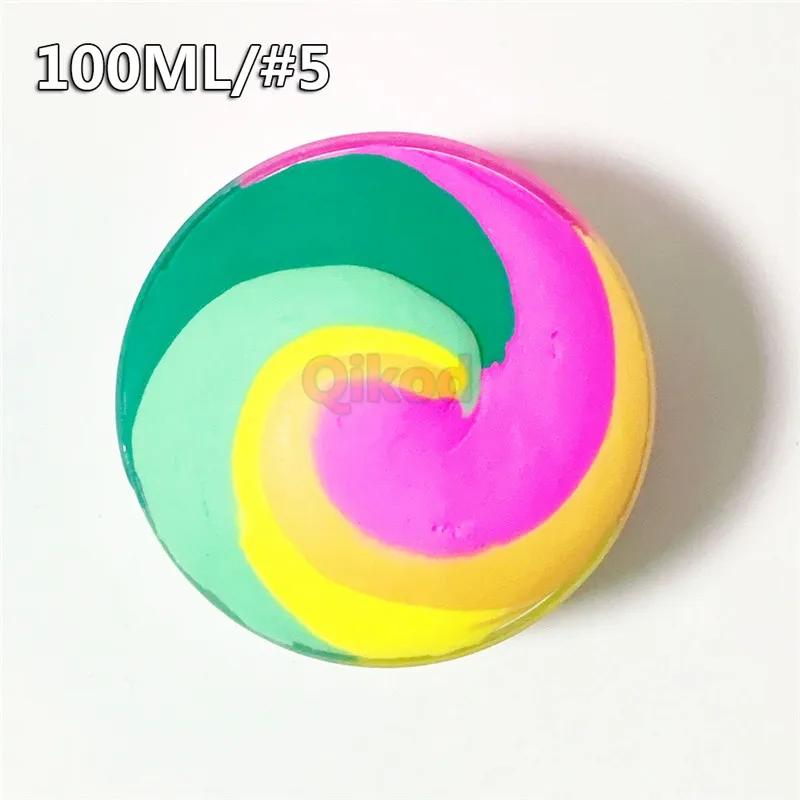 100ML Slime 5 Горячий Радужный пушистый глиняный Гуль для слизистый Пластилин игрушка для снятия стресса пищевой фруктовый ароматизатор глина для сухого воздуха DIY мягкий детский подарок - Цвет: 100ML Slime 5