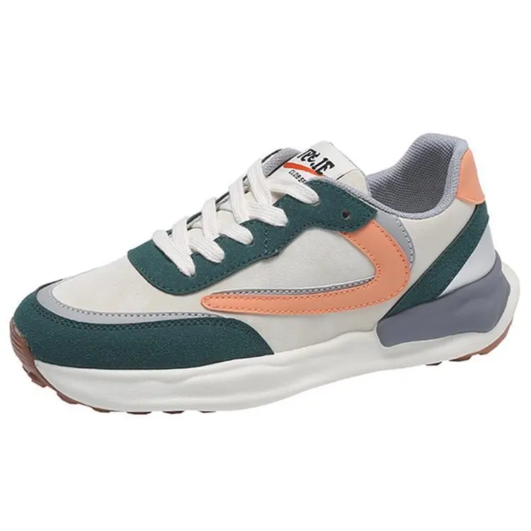 Women's 2021 Spring and Autumn New Casual Flat-bottom Color Matching Light and Trendy Sports Shoes Women Show Small Feet