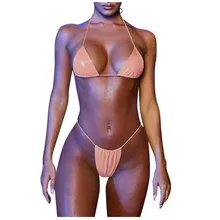 JAYCOSIN женский маленький размер простой сплошной цвет сексуальный купальник Бандаж Бикини Набор пуш-ап бразильский купальник пляжная одежда купальник