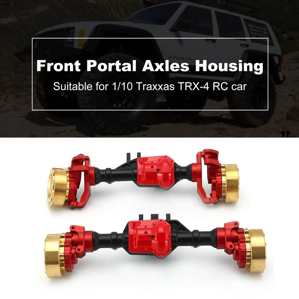 

Front Rear Portal Axles Housing For TRX-4 CNC Aluminum Alloy RC Crawler Car Anodized Surface Anti Slight Scratch Red