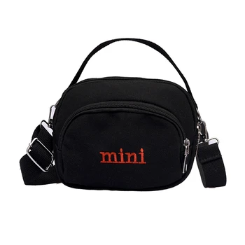 

Canvas Handbag Mini Single Shoulder Bag Crossbody Messenger Bags Women Bag Shopping Bag Black