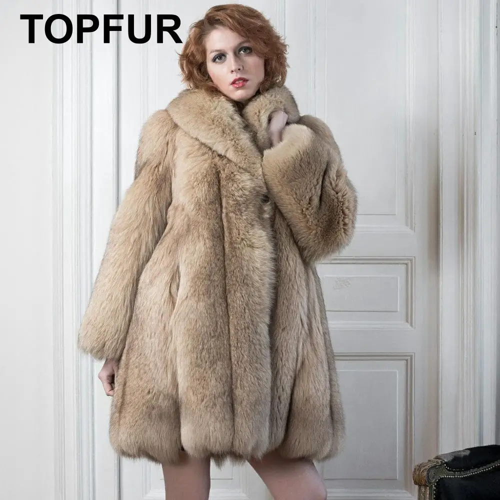 Женское Свободное пальто из натурального меха лисы зимняя кожаная куртка с