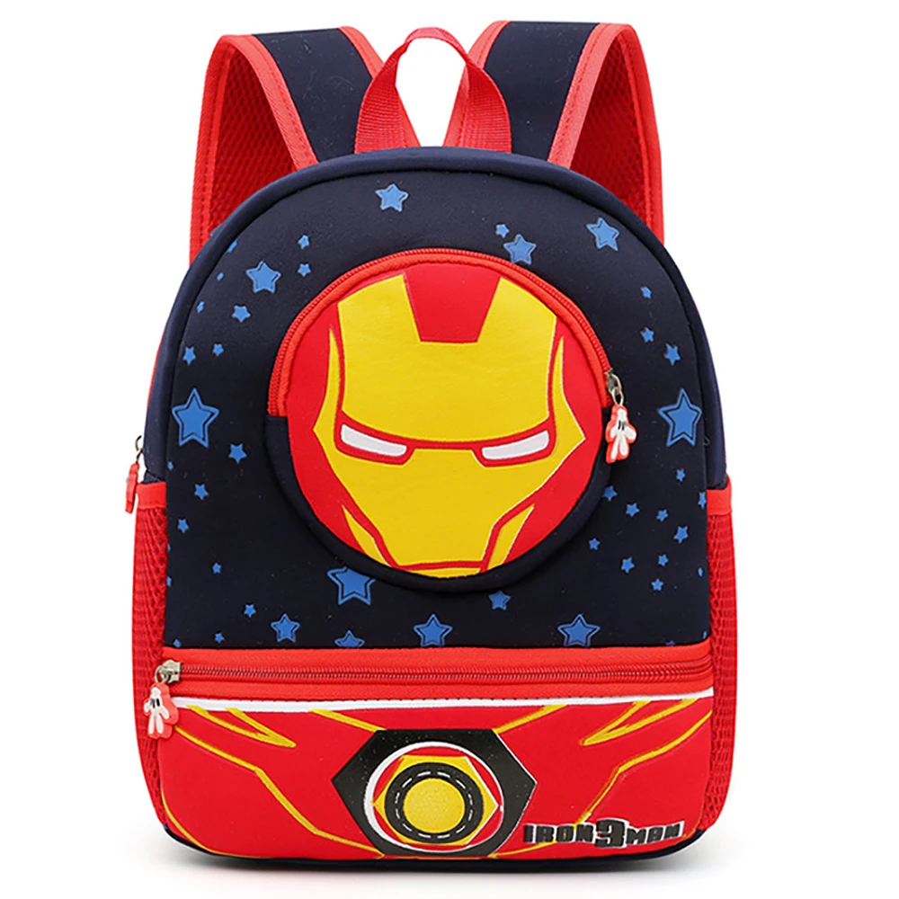 Marvel Superhero Iron Man Boys Backpack Bags For Girls Spiderman Multiple Pockets Handbags Children Captain America Schoolbags