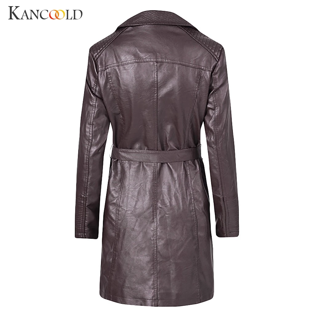 KANCOOLD пальто для женщин из искусственной кожи на каждый день с капюшоном на молнии с длинным рукавом куртка-бомбер зимняя теплая длинная модная новинка пальто для женщин 2019DEC9