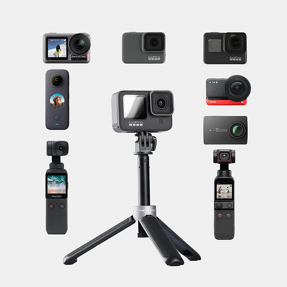 Parafuso de Extensão Pgytech Polvo Flexível Mini Tripé Estender 1 - 4 Screw Handheld Insta360 go 2 Osmo Ação Selfie Vara - Image 5