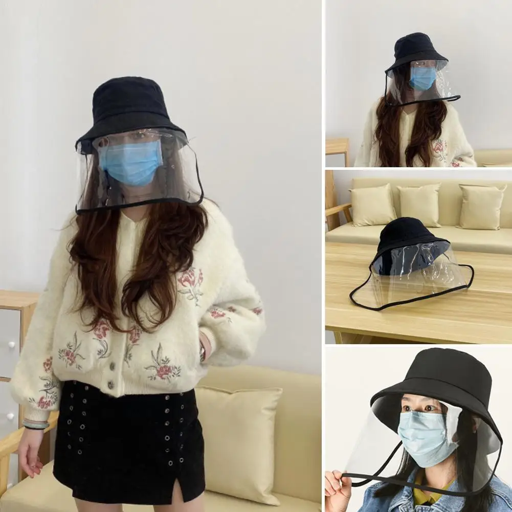 

Protective Facial Mask Anti-Spitting Splash Hat Windproof Cover Cap Men Adjustable Protective For Women Sand Size PVC Face V7Z4
