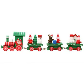 

Home Christmas Train Table Desktop Ornament Decor Accessory Creative Wooden