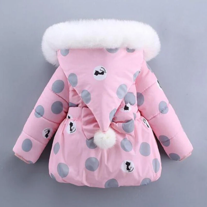 Пальто для новорожденных детская зимняя одежда на утином пуху теплая верхняя одежда зимние куртки меховая Толстовка для девочек