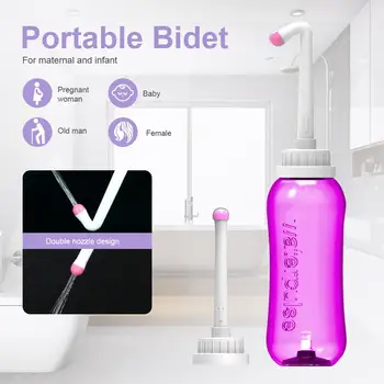 

500ml Portable Personal Hygiene Spray Travel Handheld Bidet Bottle Clean Wash Empty Spray Bottle